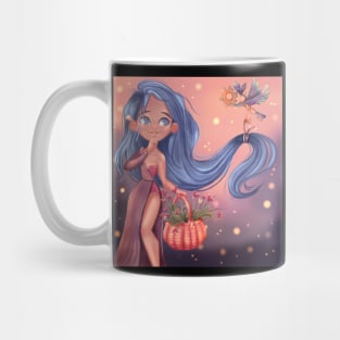 The girl with blue hair Mug